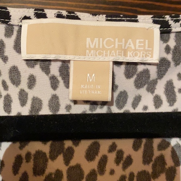 Michael Kors Sleeveless Dress Animal Print Top - Picture 2 of 5